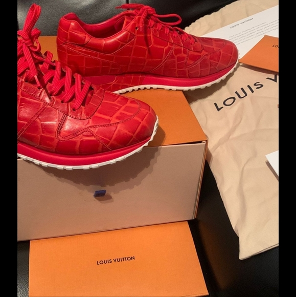 Authentic Louis Vuitton Calf Skin Crocodile Embossed Runaway Sneakers - Picture 10 of 13